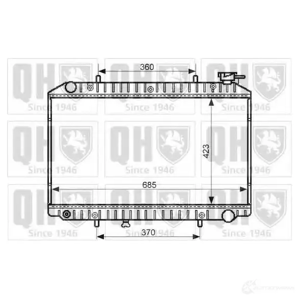 Радиатор охлаждения двигателя QUINTON HAZELL 70E DM92 5050438134292 qer2440 671050