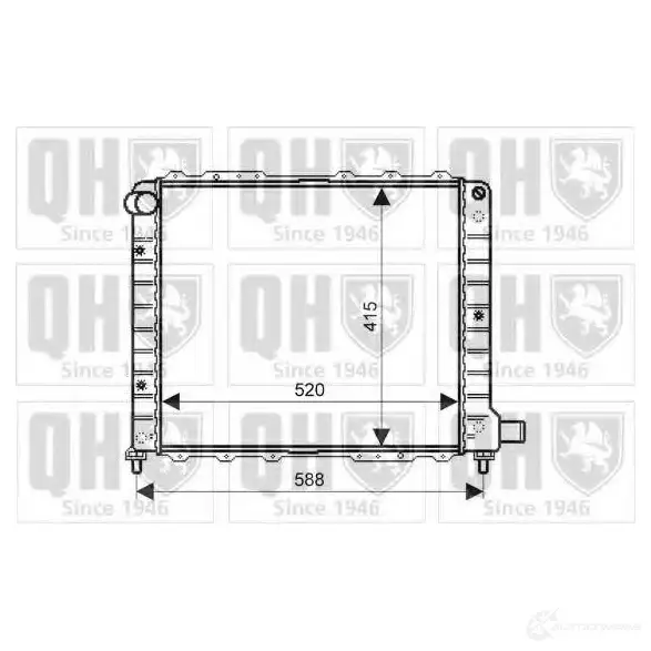 Радиатор охлаждения двигателя QUINTON HAZELL 5050438006773 qer2165 0ZBLK 6V 670776
