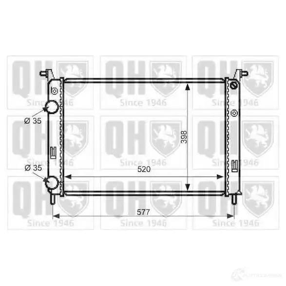 Радиатор охлаждения двигателя QUINTON HAZELL qer2391 671001 4CQDS U 5050438133806