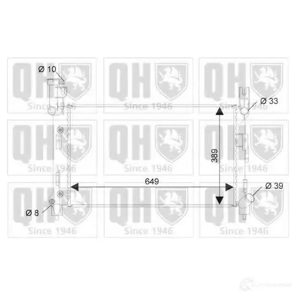 Радиатор охлаждения двигателя QUINTON HAZELL 670525 5016594016933 qer1904 G4F7S 25
