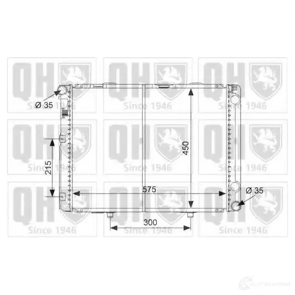 Радиатор охлаждения двигателя QUINTON HAZELL 5016593552333 F0ZB YJO 670401 qer1734 изображение 0