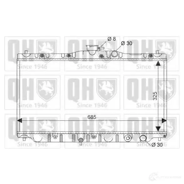 Радиатор охлаждения двигателя QUINTON HAZELL B40E CU 669983 5016593370111 qer1252