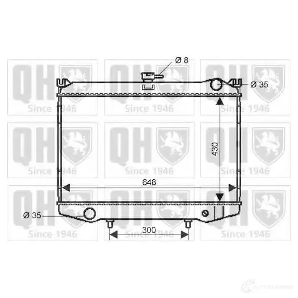 Радиатор охлаждения двигателя QUINTON HAZELL 670414 5016593552609 qer1761 2 R4XF