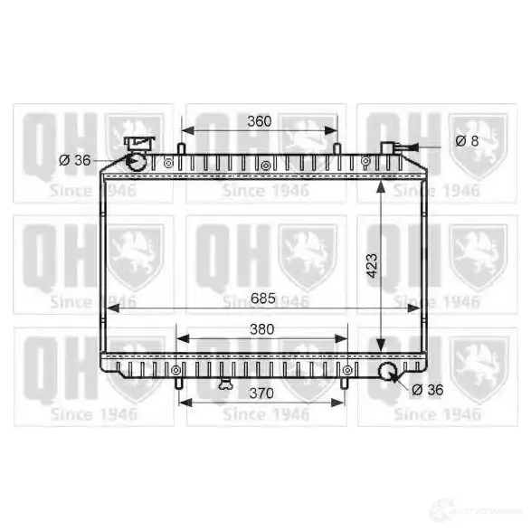 Радиатор охлаждения двигателя QUINTON HAZELL 5016593552616 670418 qer1765 RK QZYEH