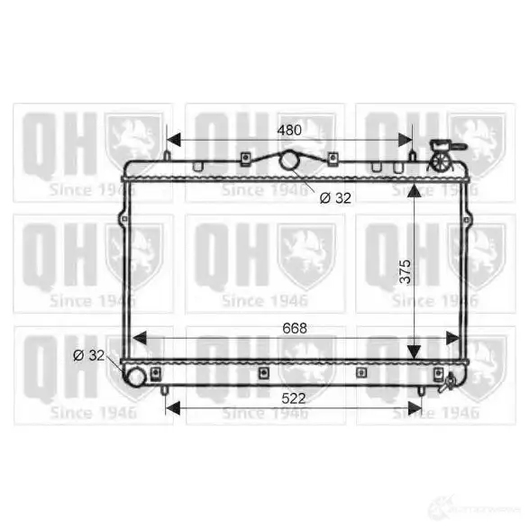 Радиатор охлаждения двигателя QUINTON HAZELL 5016594018029 670559 qer1938 Q5X 1E изображение 0