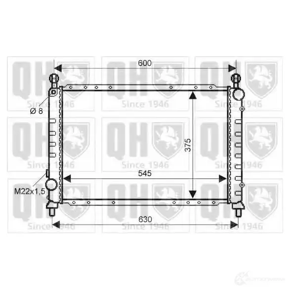 Радиатор охлаждения двигателя QUINTON HAZELL 5050438006230 7UK 56B 670722 qer2111