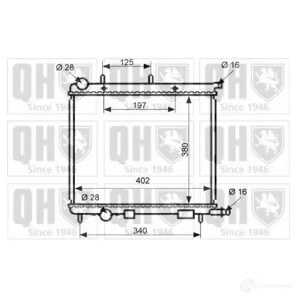 Радиатор охлаждения двигателя QUINTON HAZELL qer2476 5050438134650 30YVR F 671086