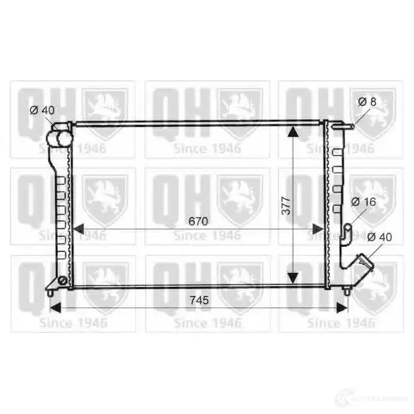 Радиатор охлаждения двигателя QUINTON HAZELL HS Z5DU7 5050438001716 qer2099 670713