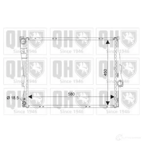 Радиатор охлаждения двигателя QUINTON HAZELL 92BQ P qer1901 5016594016902 670522