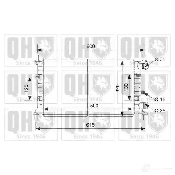Радиатор охлаждения двигателя QUINTON HAZELL qer1110 3YWL0 CV 669878 5016593368873