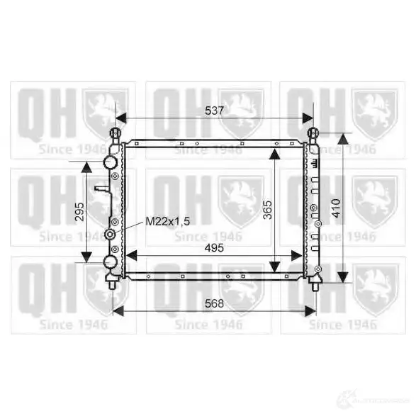 Радиатор охлаждения двигателя QUINTON HAZELL qer1924 670545 FRLM K 5016594017121