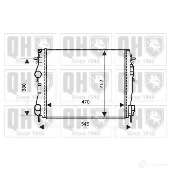Радиатор охлаждения двигателя QUINTON HAZELL qer2293 4UGPC HH 670903 5050438008050