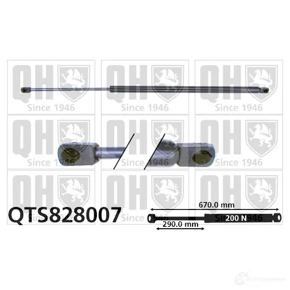 Амортизатор капота QUINTON HAZELL 5050438402360 qts828007 XOP 7R 688865