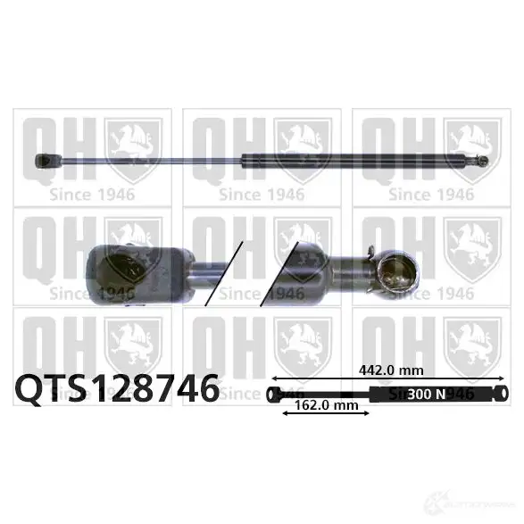 Амортизатор капота QUINTON HAZELL 688710 5016593851986 qts128746 L P2MWB