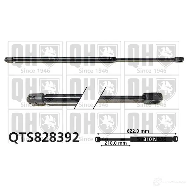 Амортизатор капота QUINTON HAZELL 5050438435009 qts828392 JSZTT VP 689170