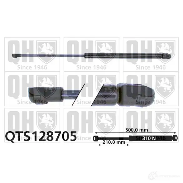 Амортизатор капота QUINTON HAZELL 688672 5016593851573 qts128705 EPA 05PP
