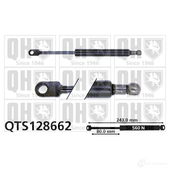 Амортизатор заднего стекла QUINTON HAZELL 5016593774506 0Q3 UMU 688634 qts128662
