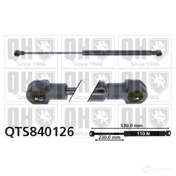 Амортизатор заднего стекла QUINTON HAZELL 689203 5050438256710 qts840126 DU OR450