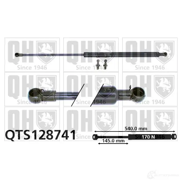 Амортизатор заднего стекла QUINTON HAZELL IKK4 2 5016593851931 qts128741 688706