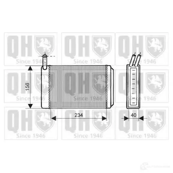 Радиатор печки, теплообменник QUINTON HAZELL qhr2073 5016593367470 6L 163 674254