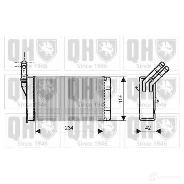 Радиатор печки, теплообменник QUINTON HAZELL 5016593367333 qhr2058 674239 61U CV изображение 0