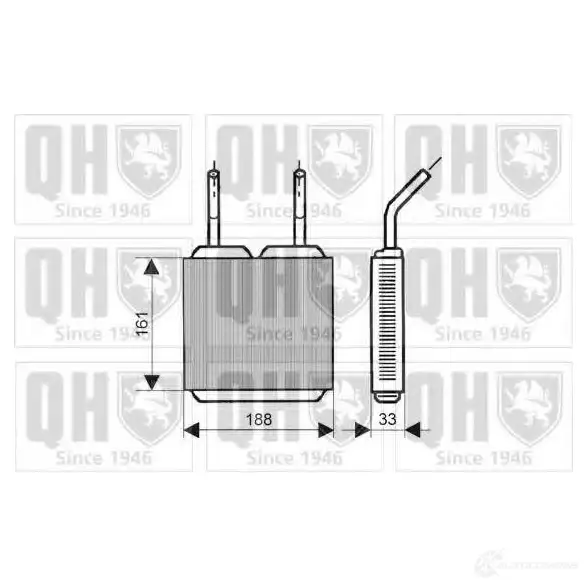 Радиатор печки, теплообменник QUINTON HAZELL 5016593367043 qhr2026 674210 54YB Z5