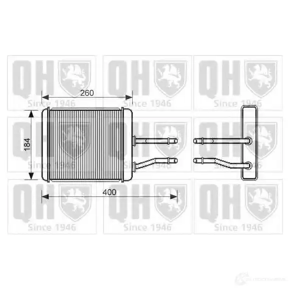 Радиатор печки, теплообменник QUINTON HAZELL 674341 X4L 88 5050438005837 qhr2162