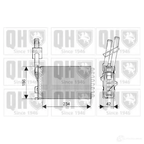 Радиатор печки, теплообменник QUINTON HAZELL 5016593366817 qhr2003 674188 LUXEJ D