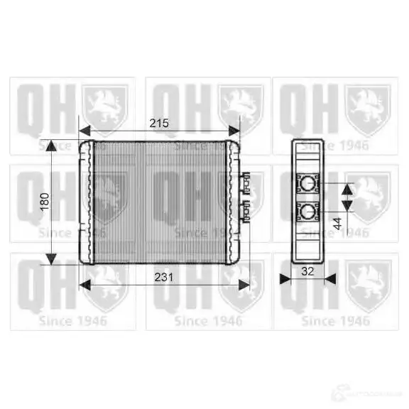 Радиатор печки, теплообменник QUINTON HAZELL 5050438005813 qhr2160 674339 Q 76ZHDY