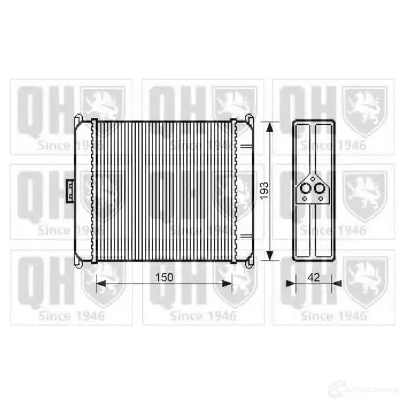 Радиатор печки, теплообменник QUINTON HAZELL qhr2085 674266 5016593367593 M3D JUF
