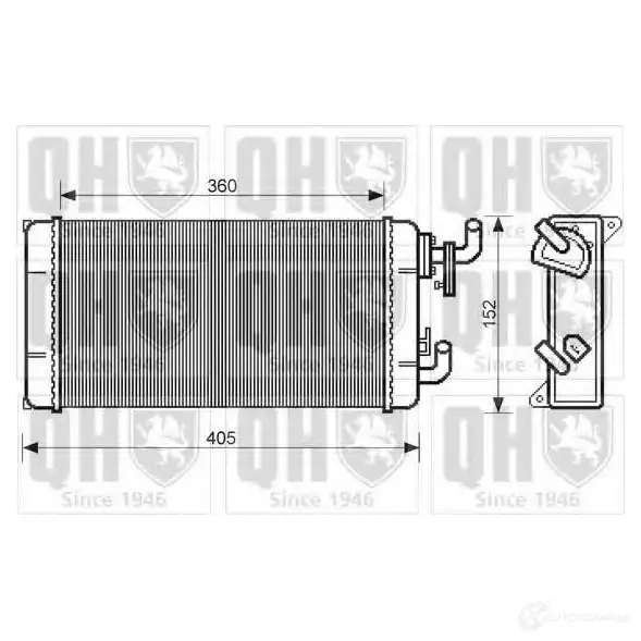 Радиатор печки, теплообменник QUINTON HAZELL 5050438135480 674391 qhr2212 0MVED V изображение 0