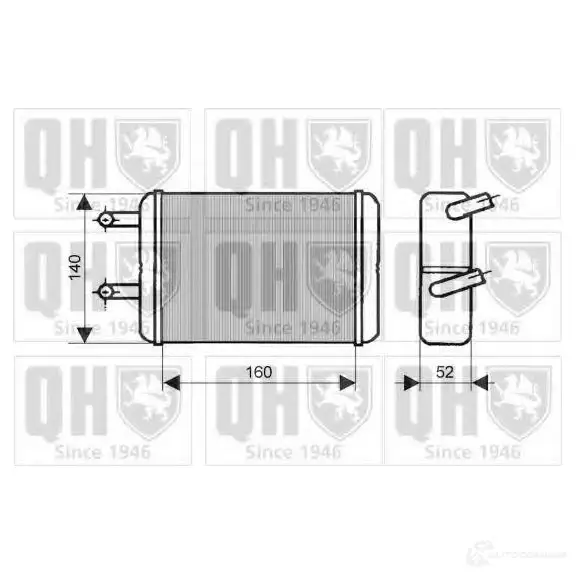 Радиатор печки, теплообменник QUINTON HAZELL Y5V FX qhr2033 5016593367111 674216
