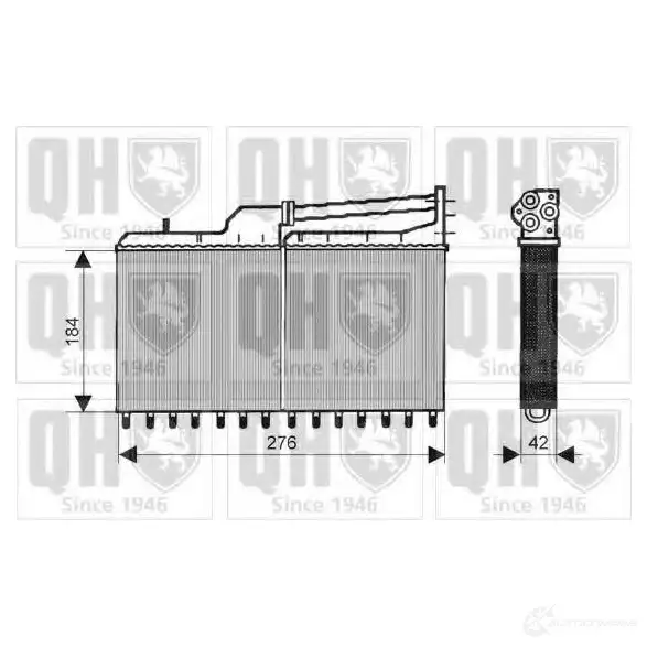 Радиатор печки, теплообменник QUINTON HAZELL R6 DS7K qhr2041 674223 5016593367197