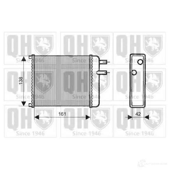 Радиатор печки, теплообменник QUINTON HAZELL qhr2087 5016593367616 ABG CKV 674268