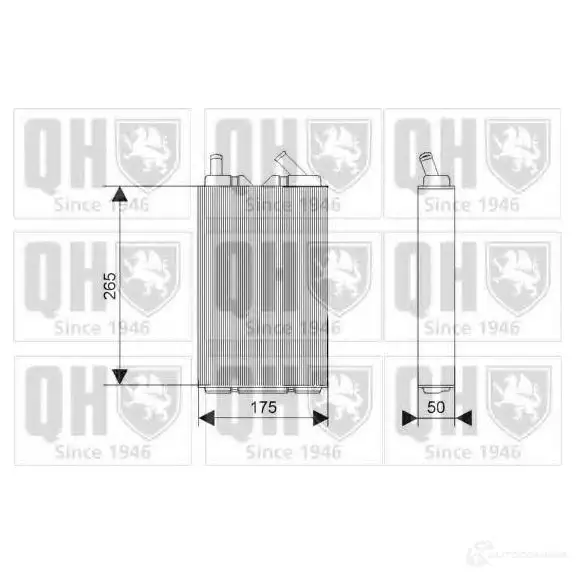 Радиатор печки, теплообменник QUINTON HAZELL 674269 qhr2089 5016593367630 T15DDU G