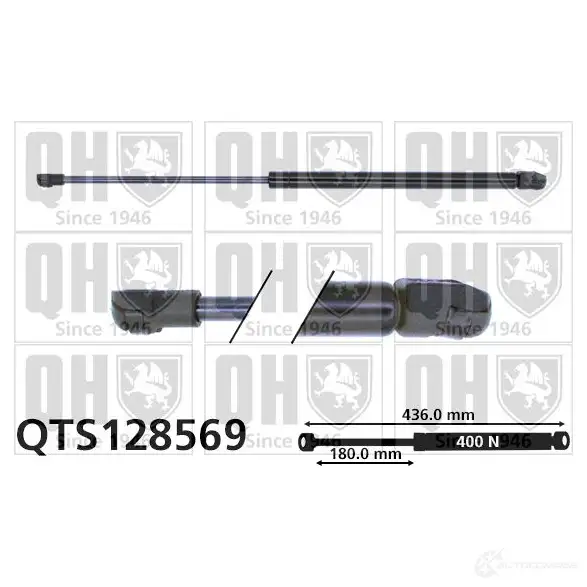 Амортизатор багажника, упор задней двери QUINTON HAZELL 688552 qts128569 5016593884359 EIO BAR