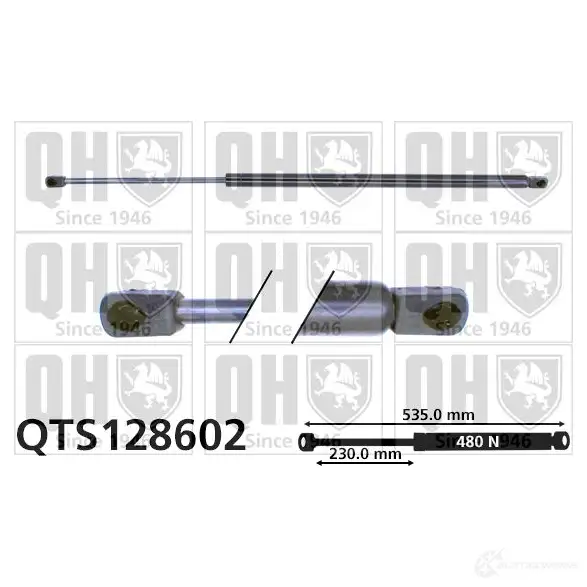 Амортизатор багажника, упор задней двери QUINTON HAZELL qts128602 5016593884632 J2O3 U4 688582
