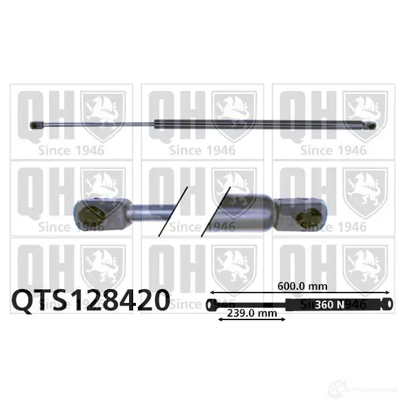 Амортизатор багажника, упор задней двери QUINTON HAZELL 5016593594586 qts128420 5F2MW5 N 688463