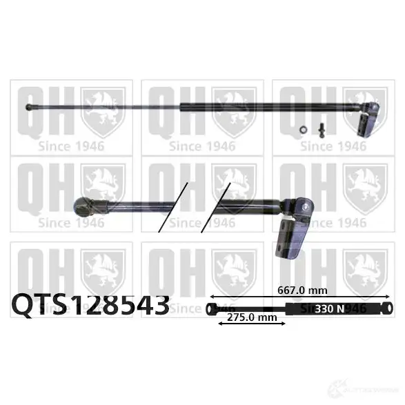 Амортизатор багажника, упор задней двери QUINTON HAZELL LO 5STIJ 688539 qts128543 5016593721463
