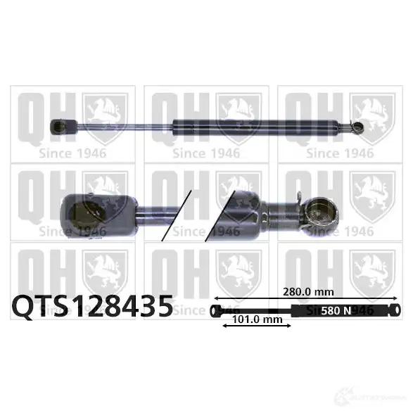 Амортизатор багажника, упор задней двери QUINTON HAZELL 688476 5016593648401 378 FX qts128435