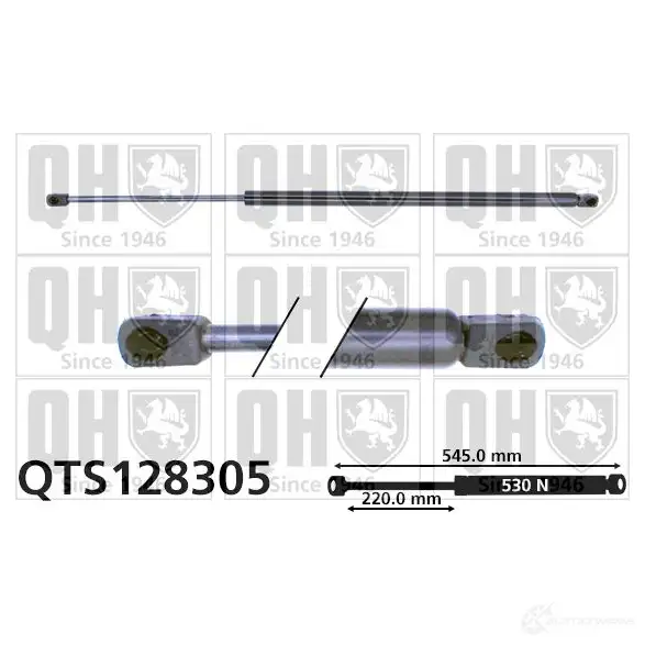 Амортизатор багажника, упор задней двери QUINTON HAZELL qts128305 688377 5016593378322 60MBDP U