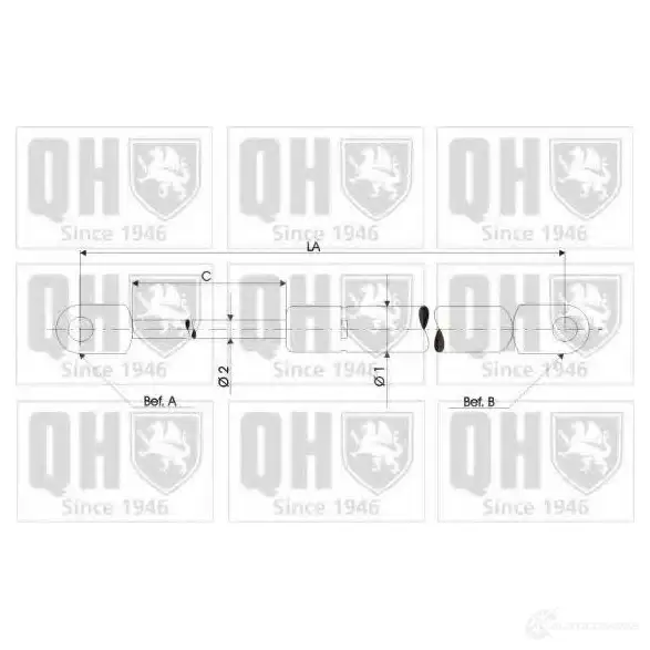 Амортизатор багажника, упор задней двери QUINTON HAZELL E I6OV 128915 1423263083