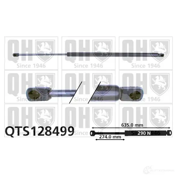 Амортизатор багажника, упор задней двери QUINTON HAZELL 5016593883802 688497 qts128499 RS7 1J