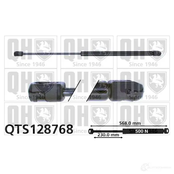 Амортизатор багажника, упор задней двери QUINTON HAZELL 5016593852204 688733 qts128768 H 49RF