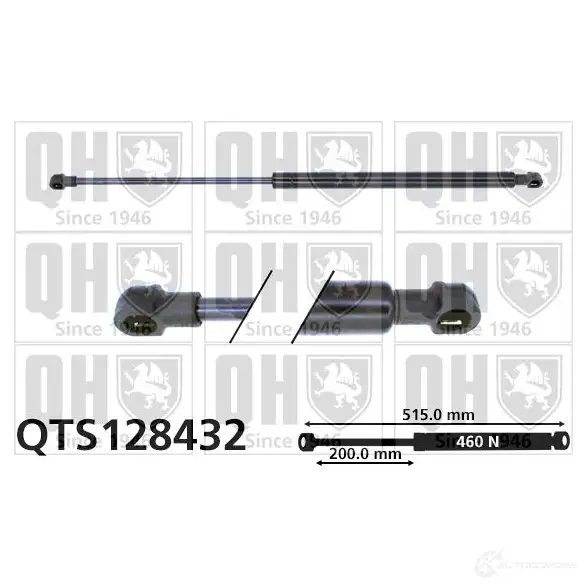Амортизатор багажника, упор задней двери QUINTON HAZELL qts128432 8F VTY85 688473 5016593594661