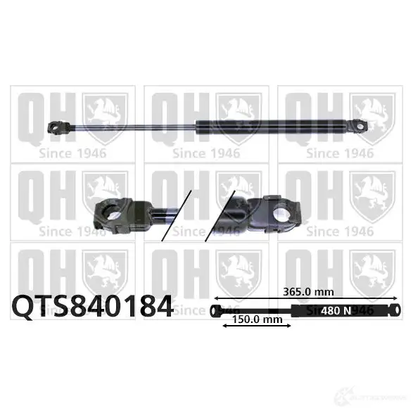 Амортизатор багажника, упор задней двери QUINTON HAZELL 5050438257106 SGN V92 qts840184 689240