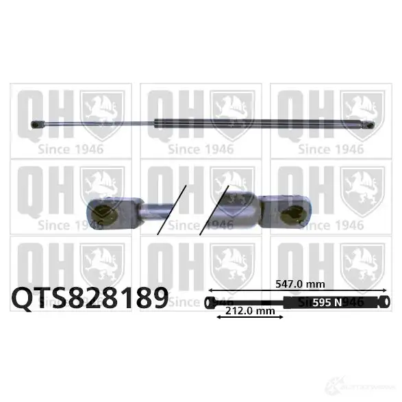 Амортизатор багажника, упор задней двери QUINTON HAZELL 689011 H3Q JZN qts828189 5050438403268