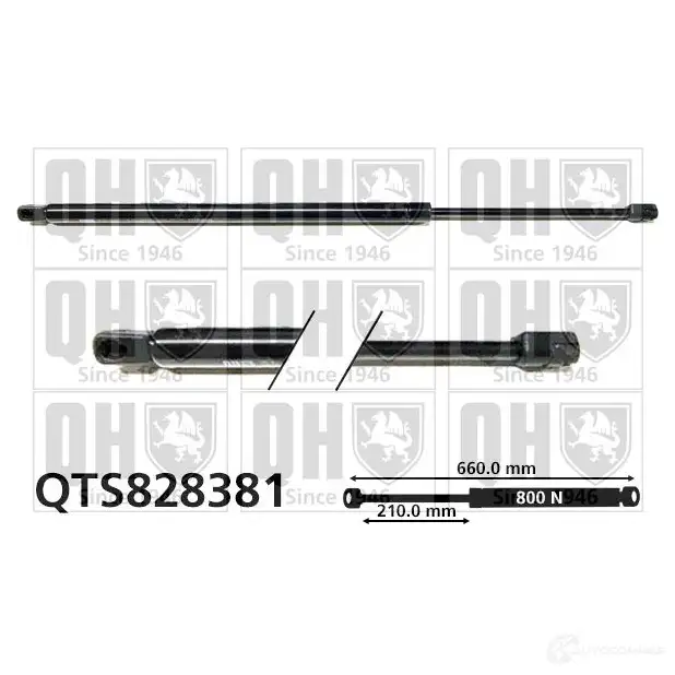 Амортизатор багажника, упор задней двери QUINTON HAZELL qts828381 HT JGT 689159 5050438434897