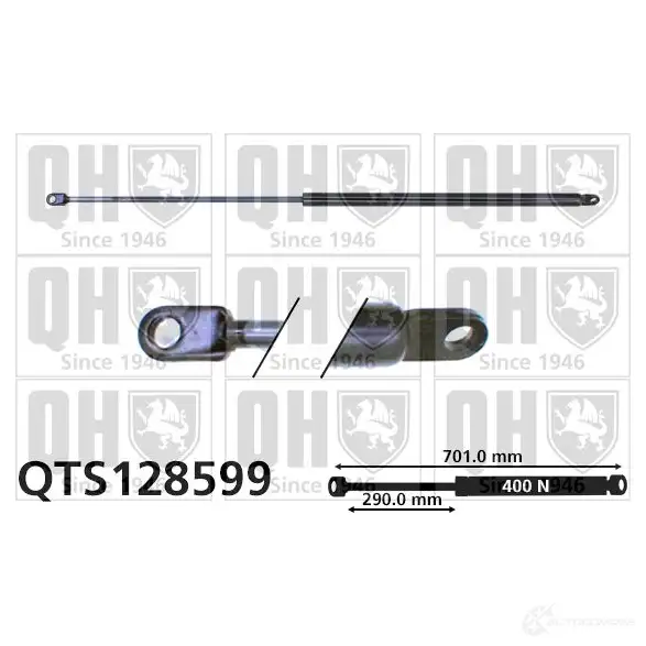 Амортизатор багажника, упор задней двери QUINTON HAZELL qts128599 688579 KG9 7E 5016593721494