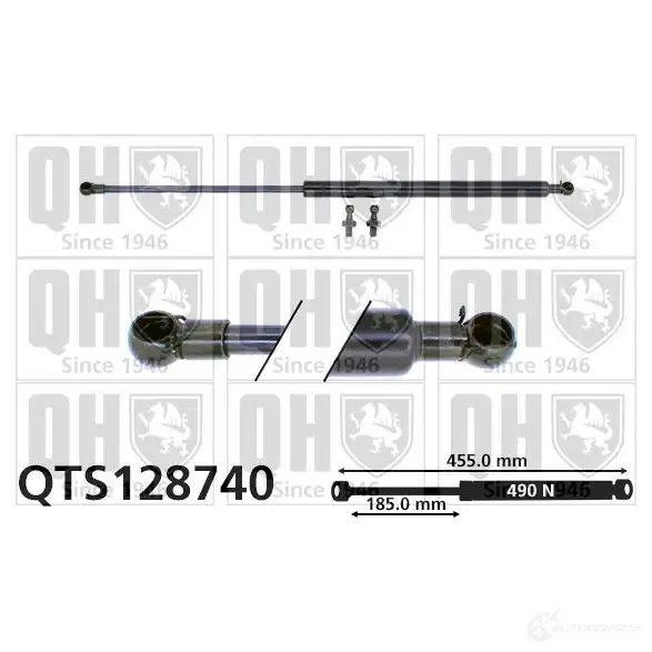 Амортизатор багажника, упор задней двери QUINTON HAZELL 688705 qts128740 5016593851924 1 0AK48